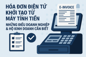 HÓA ĐƠN ĐIỆN TỬ KHỞI TẠO TỪ MÁY TÍNH TIỀN: NHỮNG ĐIỀU DOANH NGHIỆP & HỘ KINH DOANH CẦN BIẾT